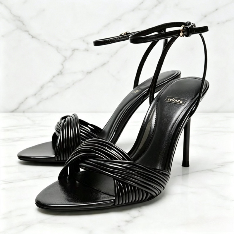 Women Shoes Luxury Brand - 패션 크로스오버 프론트 스트랩 스틸레토 샌들
