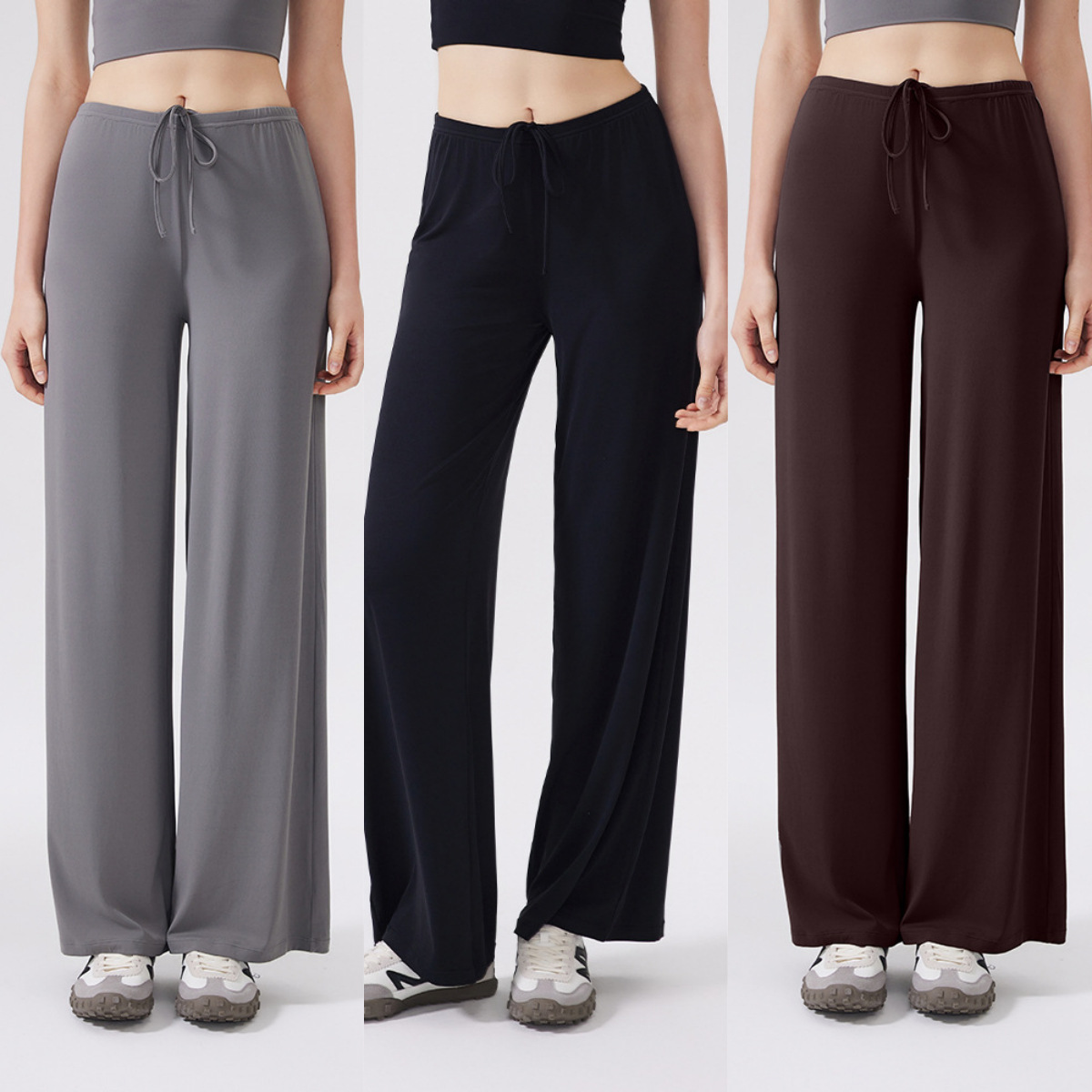Women Shoes Joggers - Ctenkevet 여성용 하이 웨이스트 와이드 레그