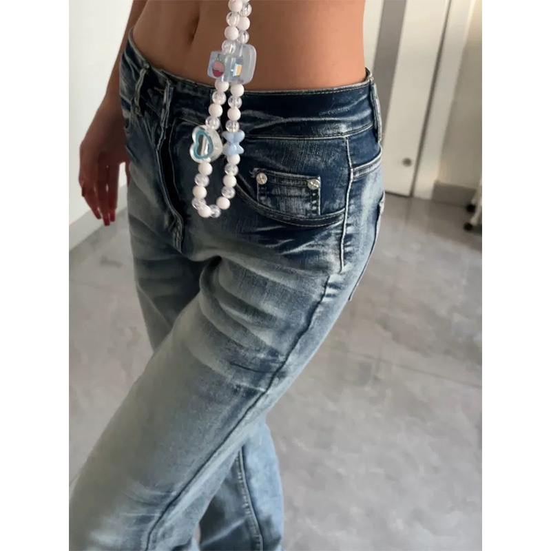 Women Shoes Jeans - Y2K 마이크로 플레어 진 여성용 스파이시