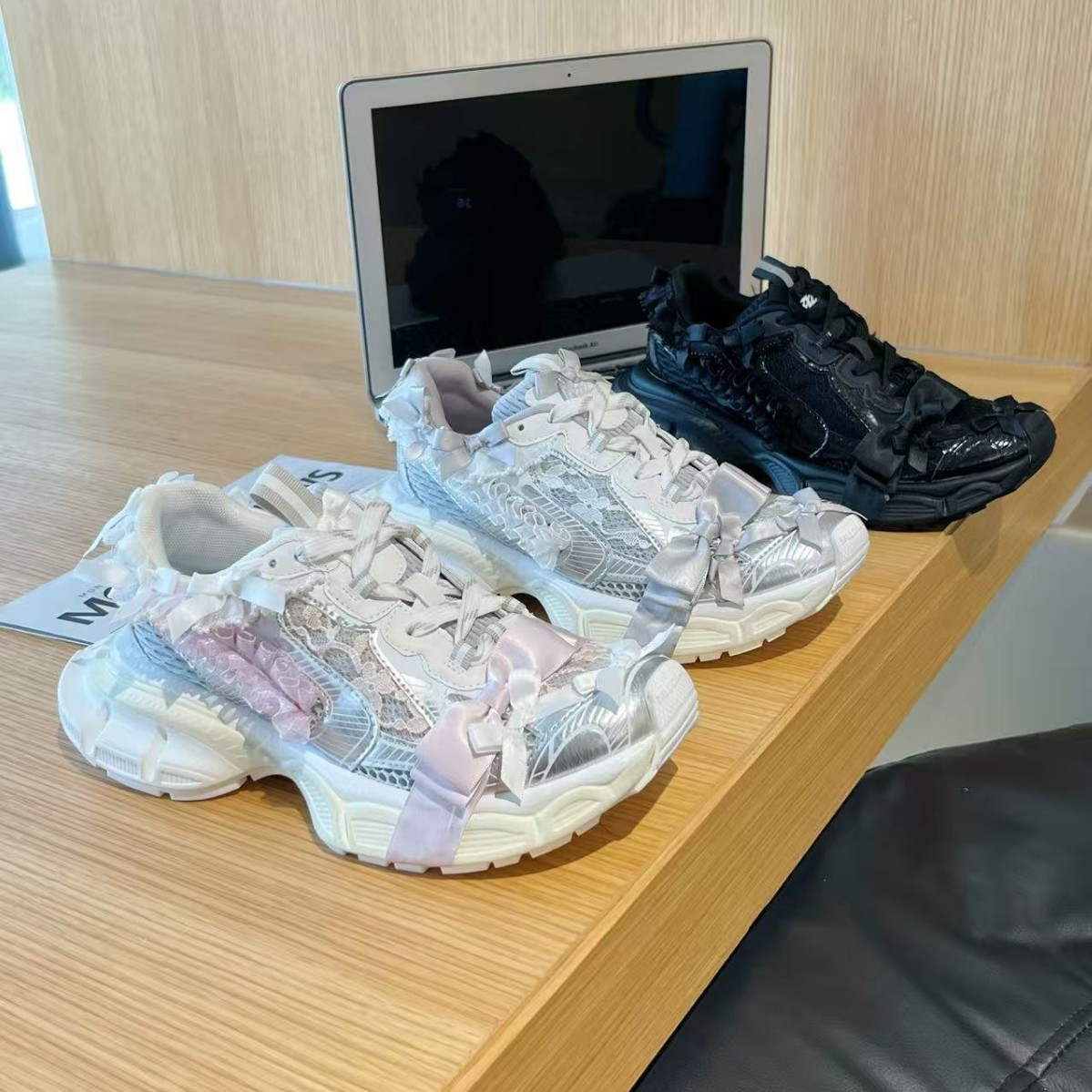 Women'S Shoes Paris - 여름 성인 소녀 레이스 보우 두꺼운