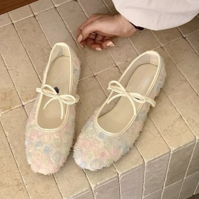 Women Shoes Heels - 부드러운 뉴 차이니즈 로즈 메쉬 메리제인