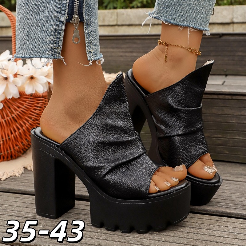 Women Shoes Mules - 여름 신상 여성 파티 핫셀링 두꺼운