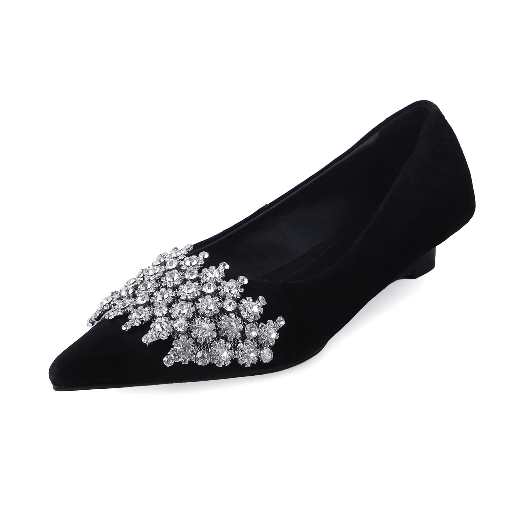 크레이징 포트 소가죽 포인티드 토 우아한 크리스탈 슬립 - Women Shoes Luxury Brand 리뷰 및 가격