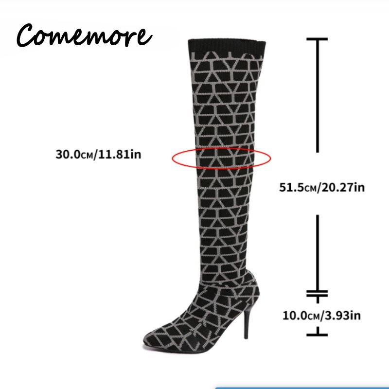 Comemore 여성용 2026 봄 가을 신상 니트 니 - Sock Boot Women 리뷰 및 가격