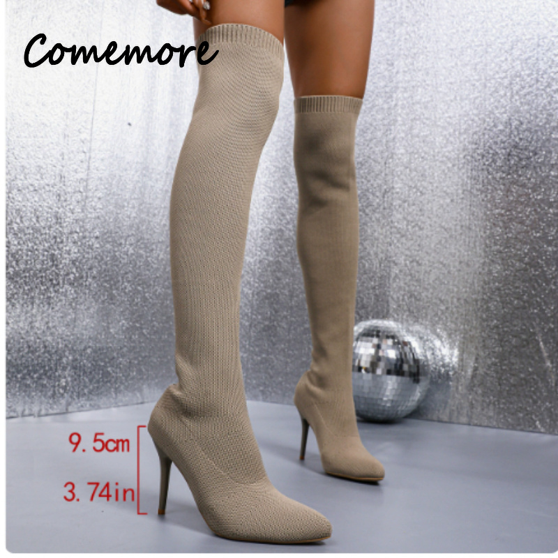 Comemore 여성용 2026 봄 가을 신상 니트 니 - Sock Boot Women 리뷰 및 가격