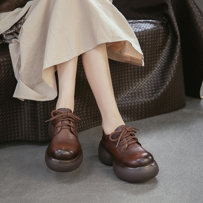 7cm 굽 여성 웨지 옥스포드 슈즈 고급 천연 가죽 2 - Women Shoes Size 7 리뷰 및 가격