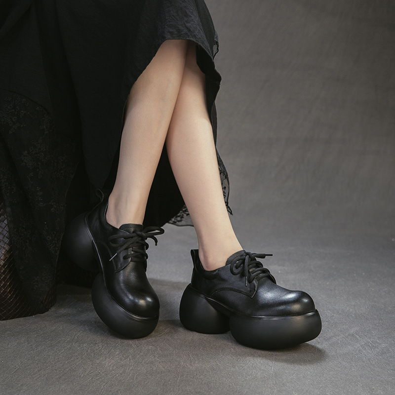 7cm 굽 여성 웨지 옥스포드 슈즈 고급 천연 가죽 2 - Women Shoes Size 7 리뷰 및 가격
