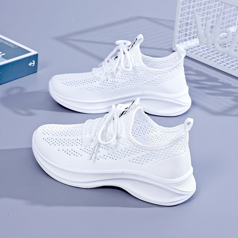 여름용 통기성 메쉬 여성 스니커즈 플랫폼 굽 두꺼운 키 - Women Shoes Qc 리뷰 및 가격