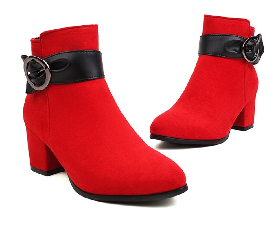봄 가을 겨울 인조 스웨이드 플록 앵클 부츠 여성 패션 - Women'S Shoes Paris 리뷰 및 가격