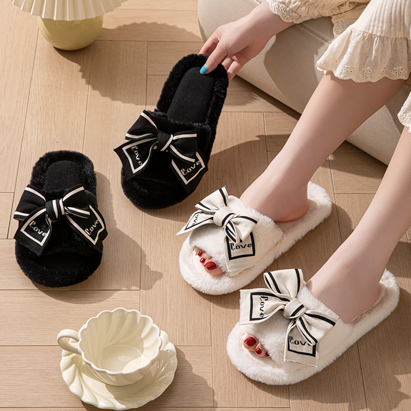 러브 플러피 여성 슬리퍼 하우스 보우 럭셔리 디자이너  - Loafer Flat Women 리뷰 및 가격