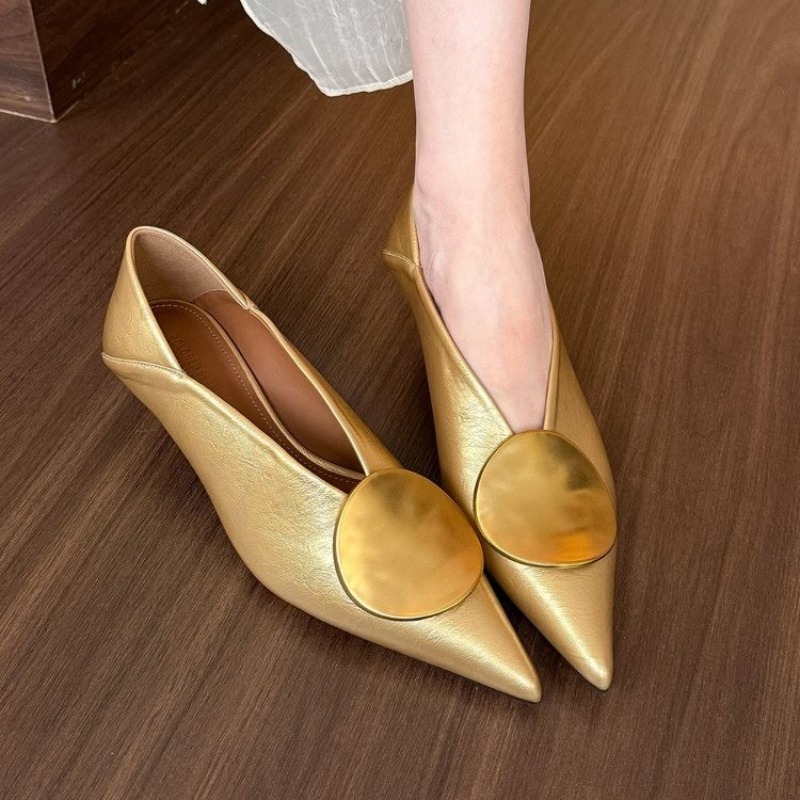 2025 봄 여름 포인티드 토 슬립온 여성 플랫 슈즈  - Women Shoes Heels 리뷰 및 가격