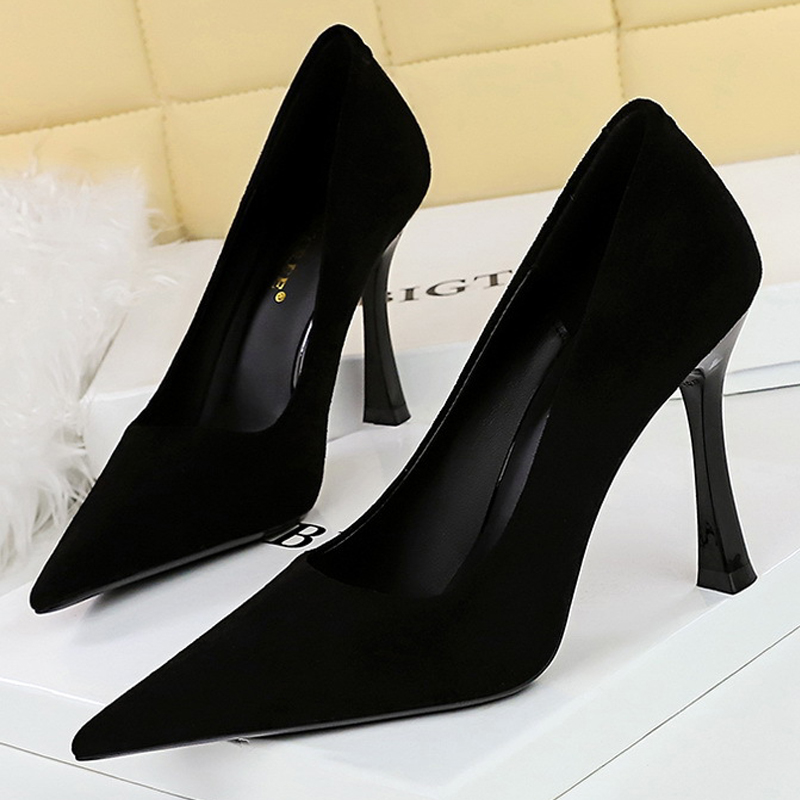 BIGTREE 신발 스웨이드 블랙 여성 펌프 와인 안경 - Women Shoes Size 7 리뷰 및 가격