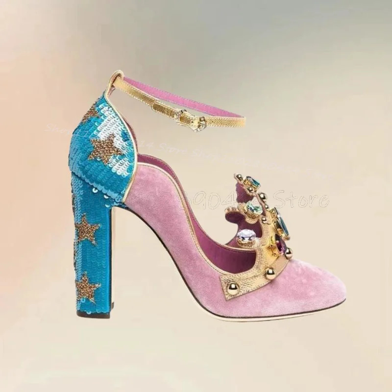 코트 스타일 크리스탈 크라운 디자인 포인티드 토 펌프스 - Court Heel Pointed 리뷰 및 가격