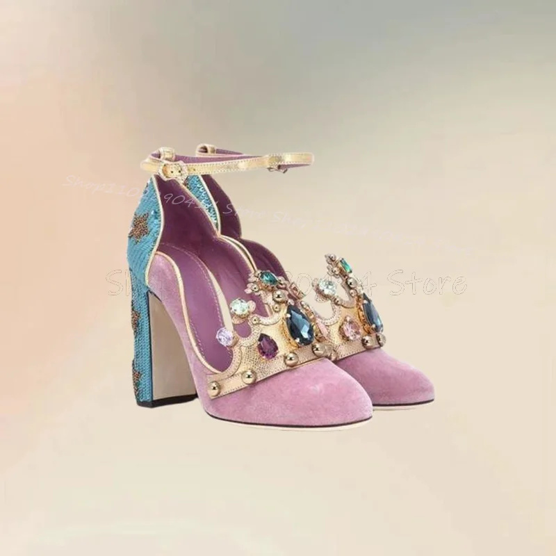 코트 스타일 크리스탈 크라운 디자인 포인티드 토 펌프스 - Court Heel Pointed 리뷰 및 가격