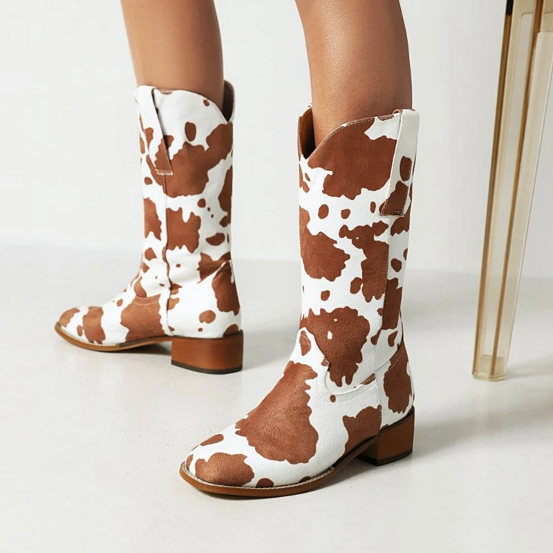 여성용 미드카프 부츠 레트로 웨스턴 카우보이 청키 하이 - Women'S Shoes In Size 12 리뷰 및 가격
