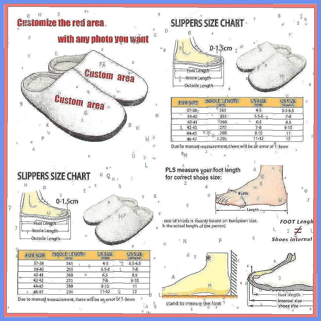 남녀공용 맞춤형 개인화 슬리퍼, 이름이 새겨진 따뜻한  - Women Shoes Name 리뷰 및 가격