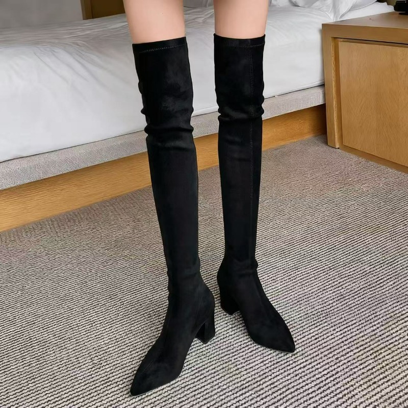 섹시한 여성용 부츠, 뾰족한 앞코, 무릎 위까지 오는  - Sock Boot Women 리뷰 및 가격