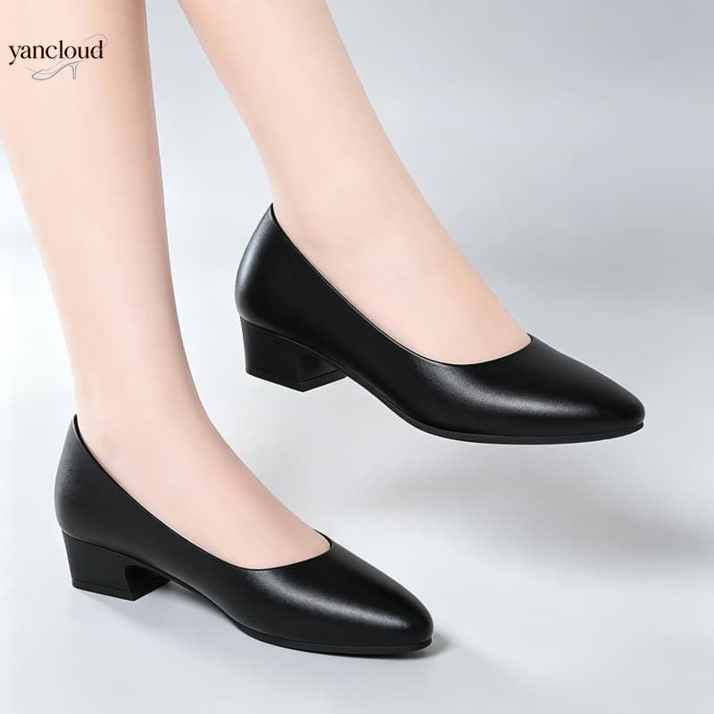 모든 스타일에 어울리는 우아한 여성용 부드러운 가죽 구 - Court Heel Pointed 리뷰 및 가격