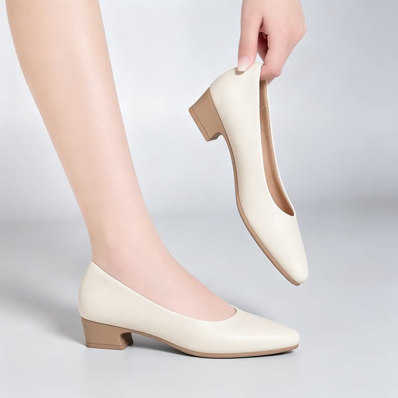 모든 스타일에 어울리는 우아한 여성용 부드러운 가죽 구 - Court Heel Pointed 리뷰 및 가격