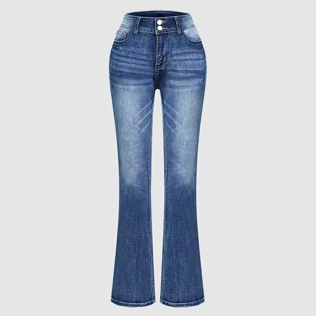 2025 새로운 여성의 높은 허리 자수 부츠 컷 청바지 - Women Shoes Jeans 리뷰 및 가격