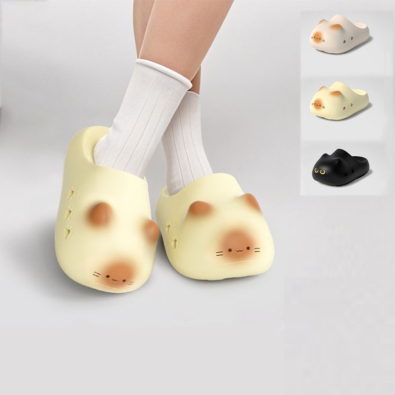 여성용 새로운 창의적인 검은색 고양이 슬리퍼, 여름용  - Women Shoes Mules 리뷰 및 가격