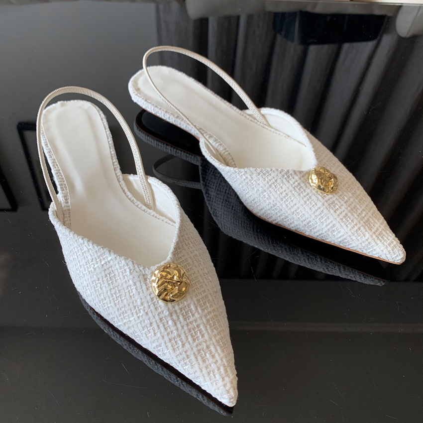 2025 신상 여성 샌들 패션 포인티드 토 얕은 슬립온 - Women Shoes Heels 리뷰 및 가격
