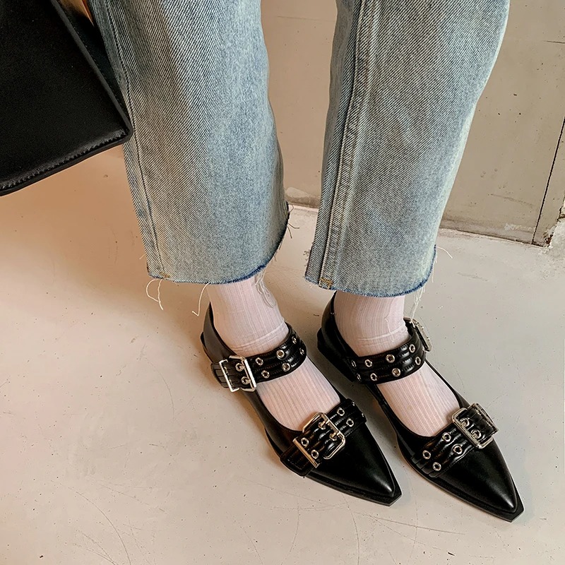 여성 신발 디자이너 럭셔리 로우 힐 펌프 버클 패션 숙 - Women Shoes Mules 리뷰 및 가격