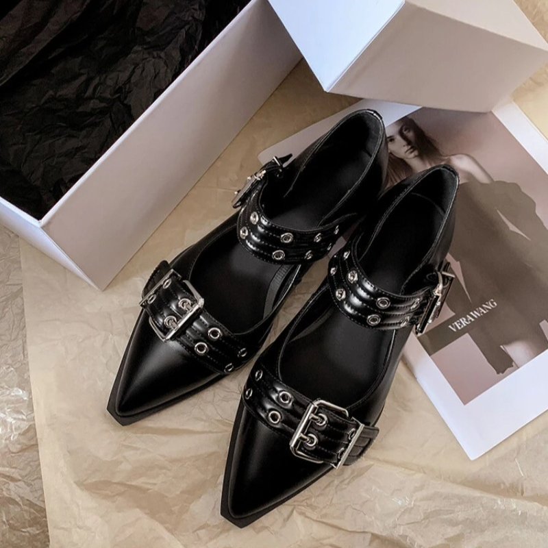 여성 신발 디자이너 럭셔리 로우 힐 펌프 버클 패션 숙 - Women Shoes Mules 리뷰 및 가격