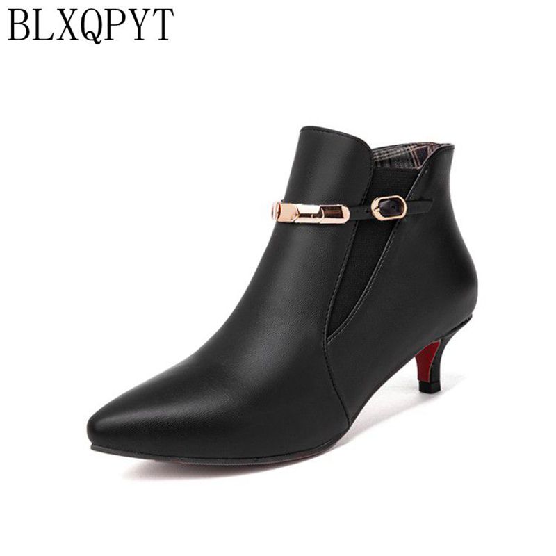 BLXQPYT 여성용 키튼 힐 앵클 부츠 포인티드 토  - Women Shoes Size 7 리뷰 및 가격