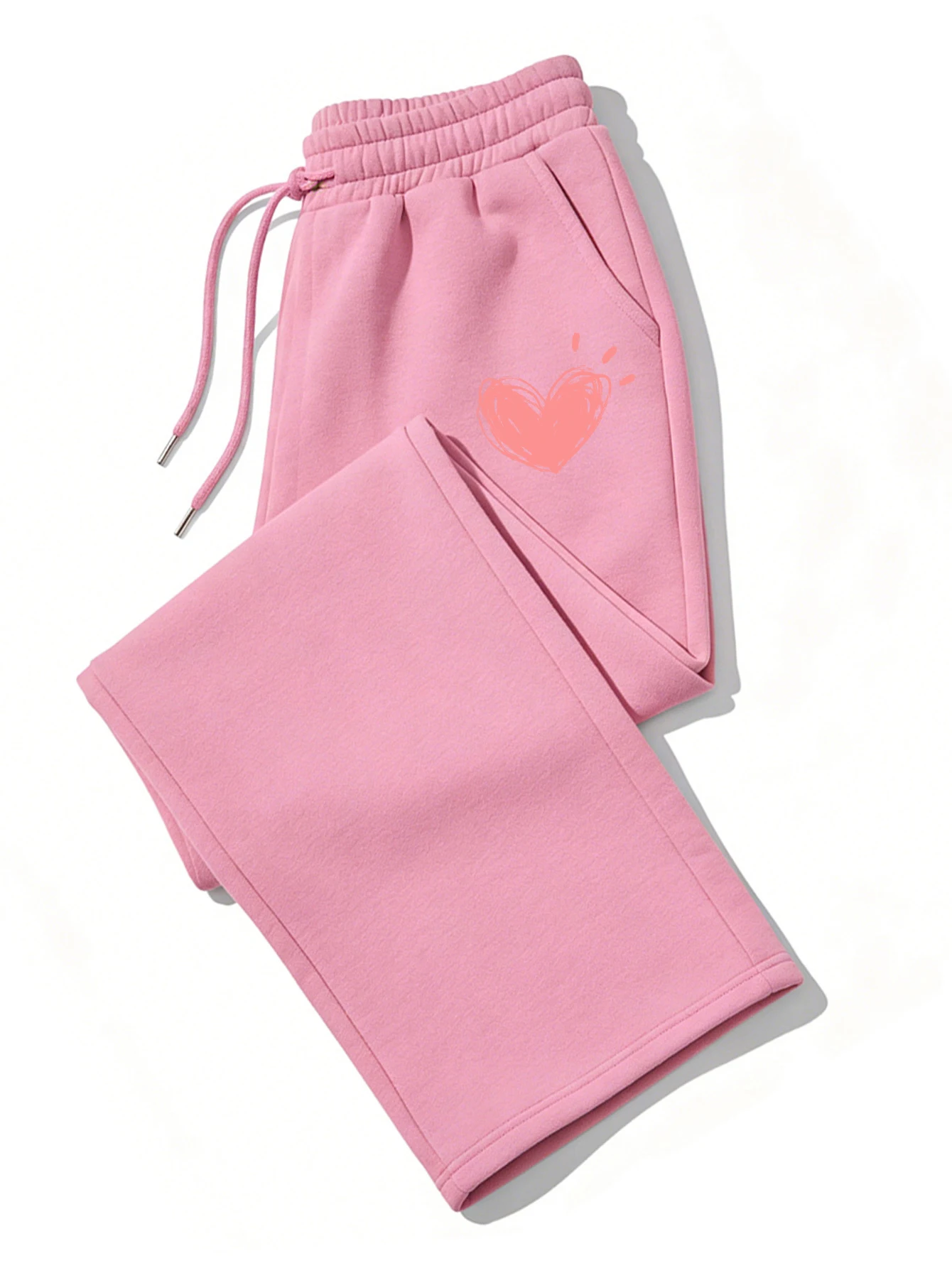 여성 귀여운 하트 프린트 스웨트 팬츠 가을 겨울 코튼  - Women Shoes Joggers 리뷰 및 가격