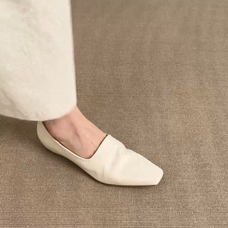 레트로 플랫 로퍼 여성용 슬립온 브리티시 스타일 스퀘어 - Loafer Flat Women 리뷰 및 가격