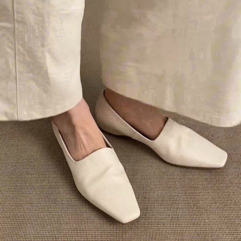 레트로 플랫 로퍼 여성용 슬립온 브리티시 스타일 스퀘어 - Loafer Flat Women 리뷰 및 가격
